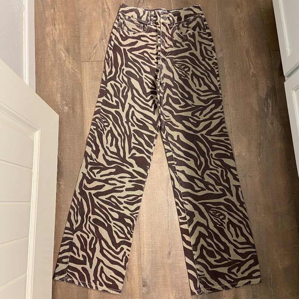 RSQ Womens High Rise Zebra Print Jeans Size 26